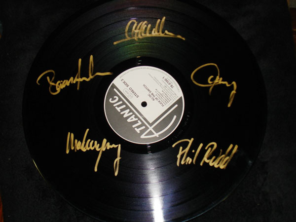 AC/DC Rare Flick Of Hand signed Autograph LP Vinyl COA